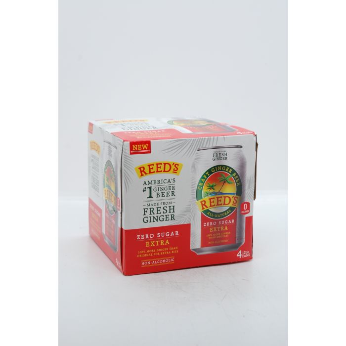 Reeds Extra Ginger Brew 4pk Cans