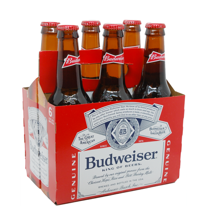 Budweiser 6pk Bottles